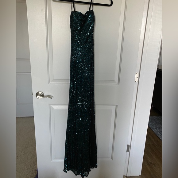 NWT Hello Molly “Dear Emelia Many Different Names” Sequin Dress Green Size S - Picture 4 of 8